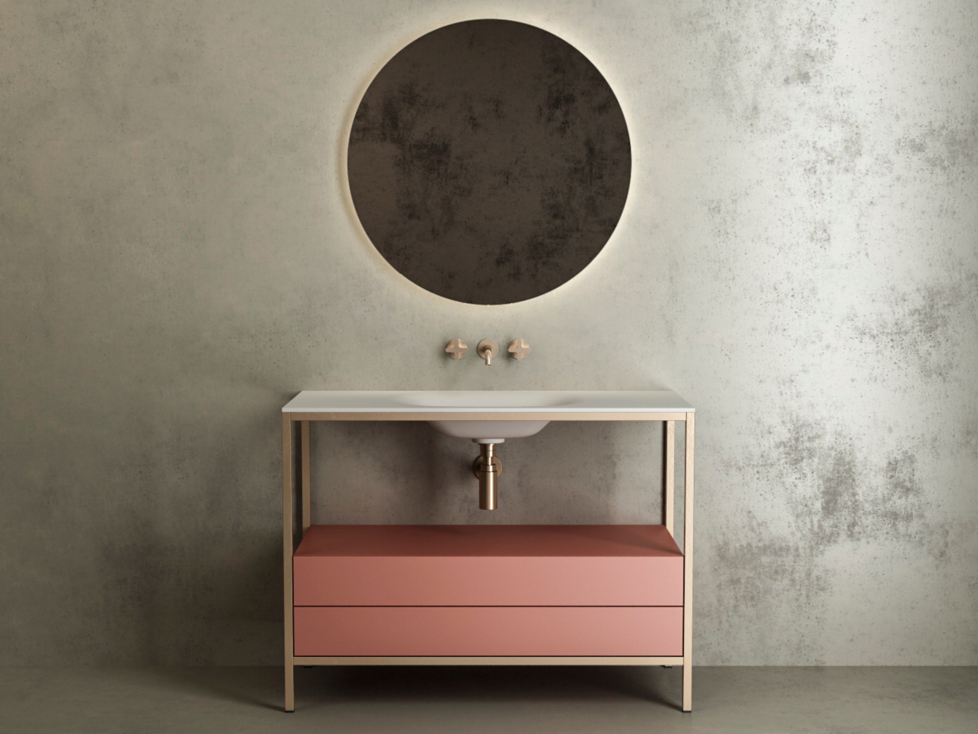 Металлическая секционная напольная раковина MOMA Design ARIA ARCH-00090078