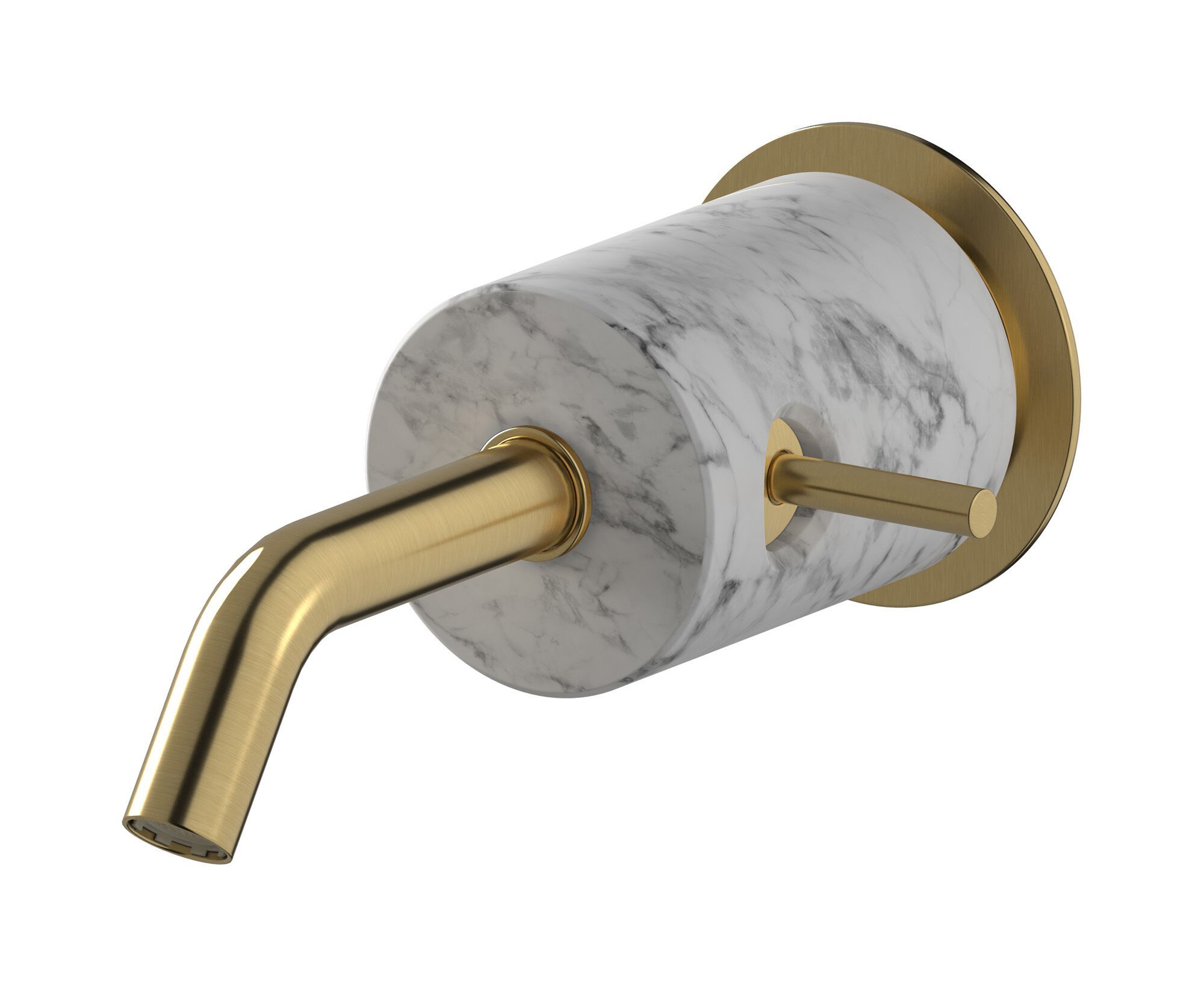 Однорычажный настенный смеситель для раковины с автоматическим сливом IB мрамор + мрамор Elle ARCH-00082900 - Вид №11