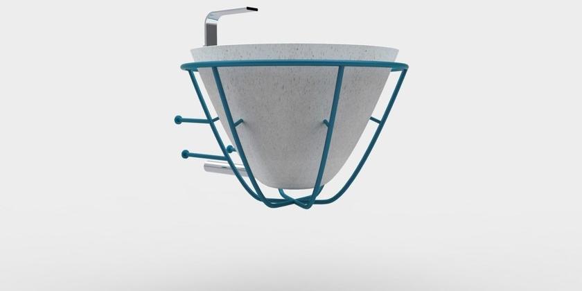 Подвесная раковина настенная овальная Manufatti Viscio  белая sun-id-1402212 - Вид №2