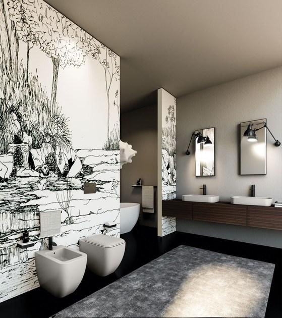 Приставной унитаз напольный Белый Ceramica Cielo SHUI Comfort Италия sun-id-1452906 - Вид №1