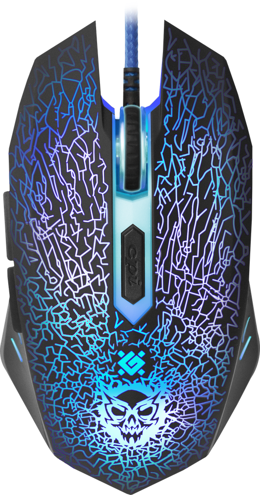 52110 проводная игровая мышь shock gm-110l оптика,6кнопок,800-3200dpi Defender Santreyd  - Вид №1