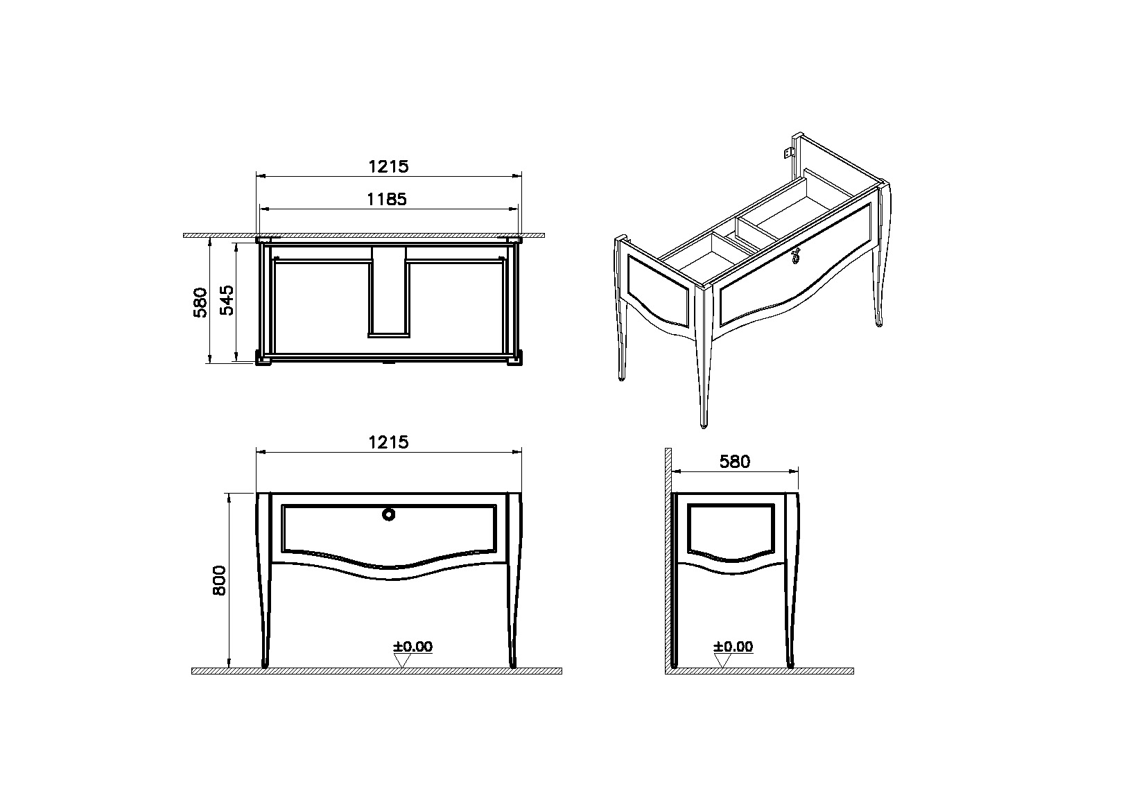 61827 Раковина Vitraglobal Elegance - Вид №1