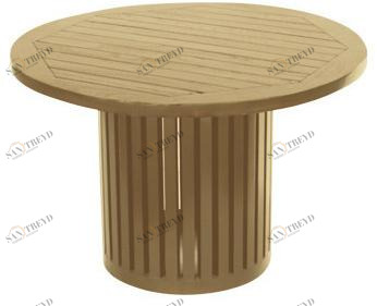 Il Giardino di Legno Низкий круглый деревянный садовый столик  706+831 