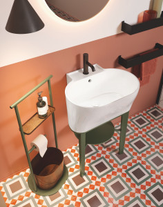 Керамическая овальная консольная раковина