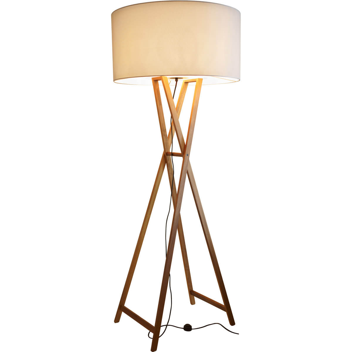 095161 Торшер P180 бело-перламутровый + дуб Marset Cala