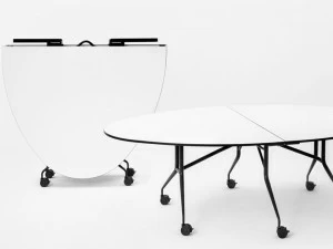 Mara Стол складной круглый на колесиках  286t