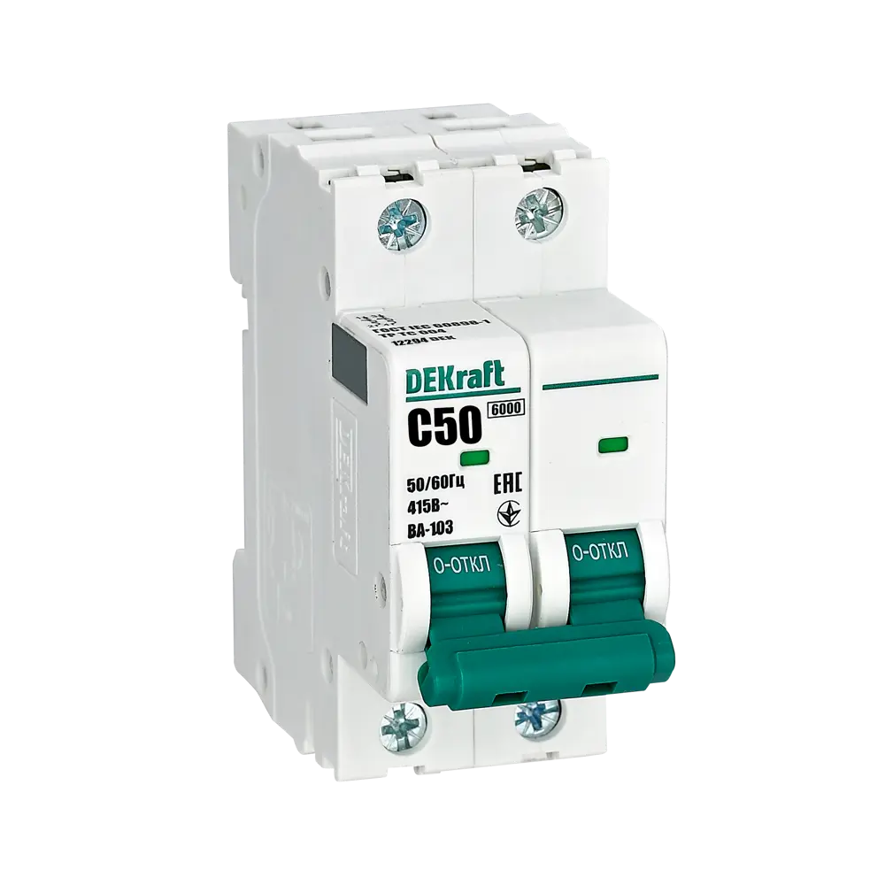 Автоматический выключатель DEKraft ВА-103 2P для защиты электросети 84509383 STLM-0050960