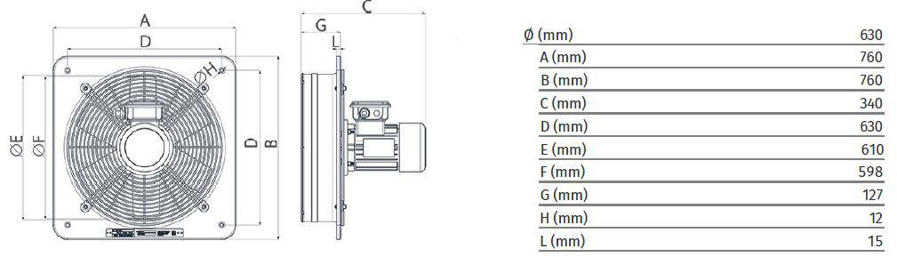 Vortice Осевой вентилятор для потенциально взрывоопасных сред E-atex 40317 - Вид №4