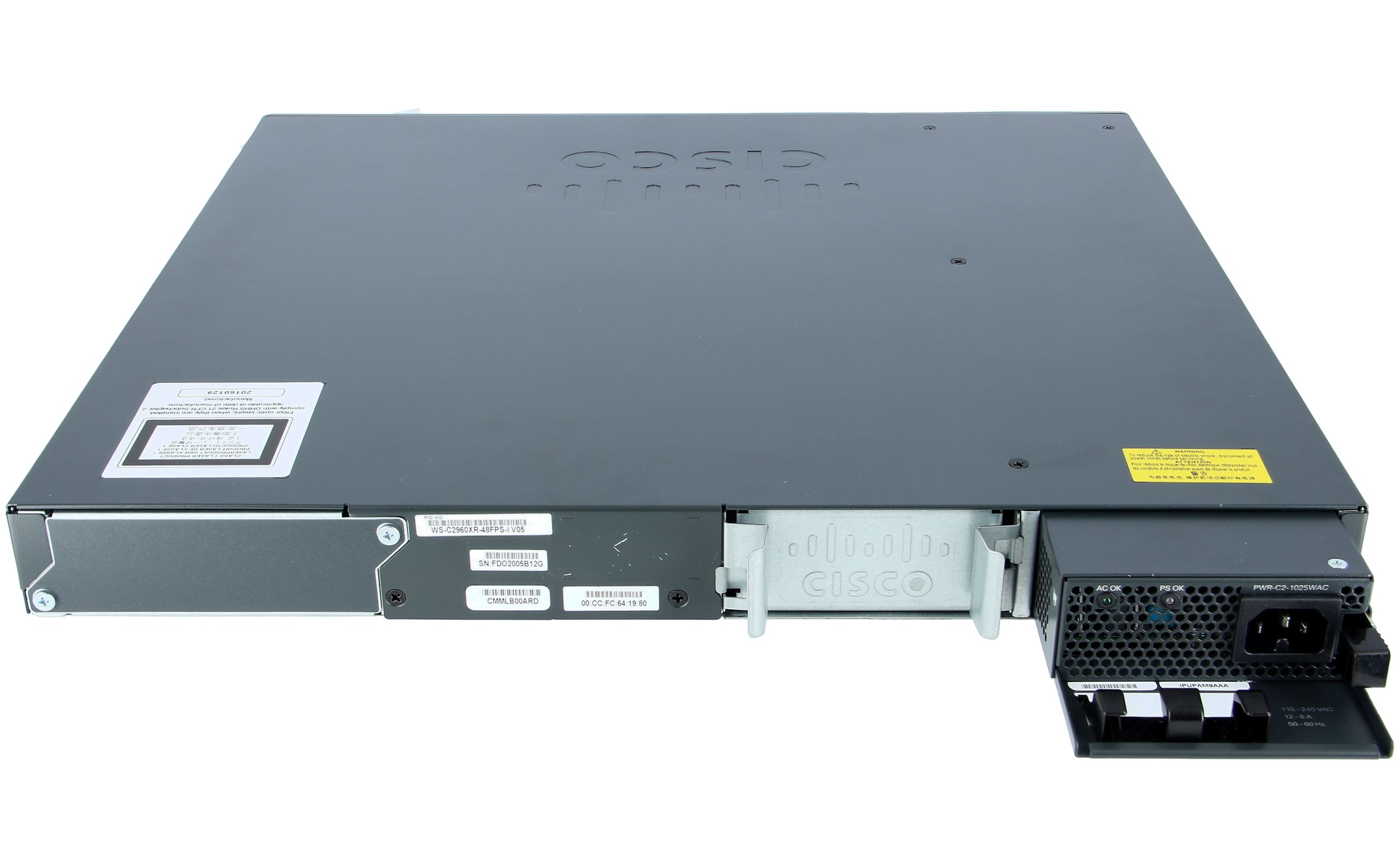WS-C2960XR-48LPS-I Catalyst 2960-xr 48 gige poe 370w, 4 x 1g sfp, ip lite Cisco Santreyd  - Вид №2