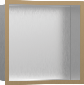 56097140 XtraStoris Individual Wall ниша из матовой нержавеющей стали с дизайнерской рамой 300/300/100 Hansgrohe