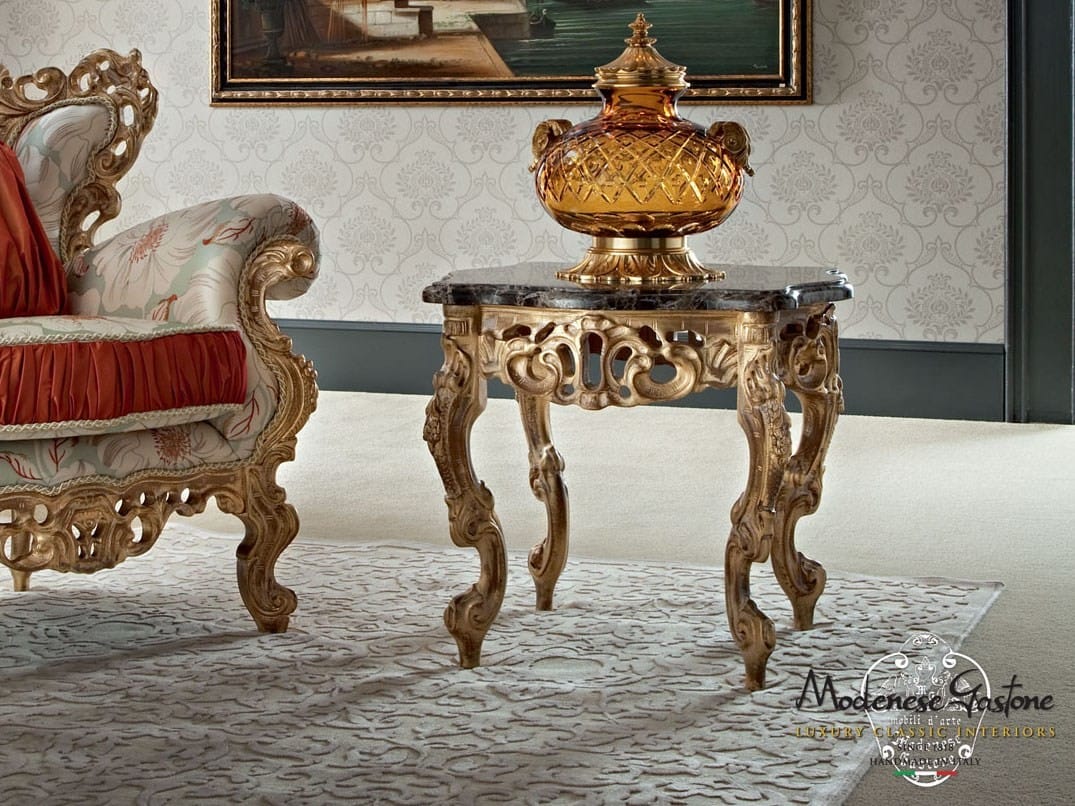 Низкий журнальный столик из массива дерева Modenese Luxury Interiors Casanova ARCH-00068239