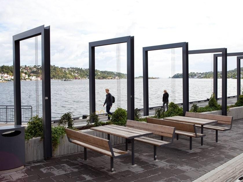 VESTRE Скамейка из дерева с подлокотниками April sun-id-1404637 - Вид №1