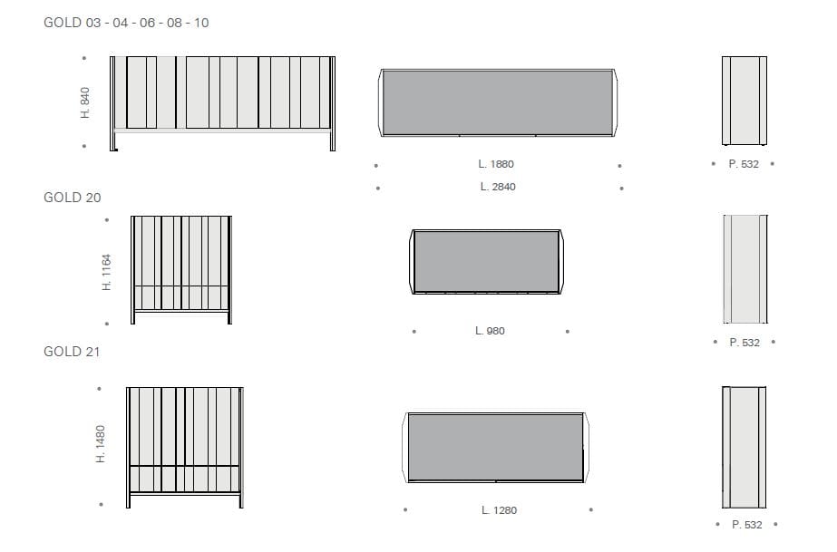 Деревянный шкаф с ящиками Kico Living Complements ARCH-00148704 - Вид №6