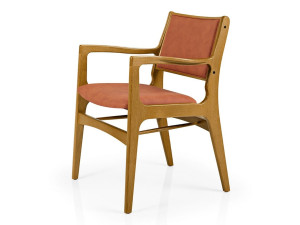 Деревянный мягкий стул с подлокотниками