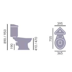 01A200029/01A200033 (СНЯТО С ПРОИЗВОДСТВА) Унитаз Heritage Dorchester Santreyd - Вид №3