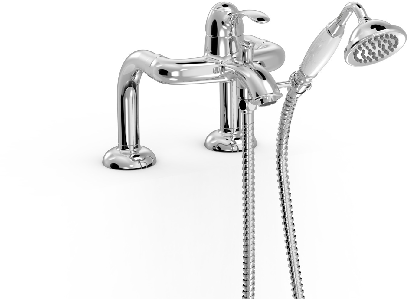 Смеситель для ванны TRES CLASIC с одной ручкой и коленными соединителями для подачи воды -24219401 TRES