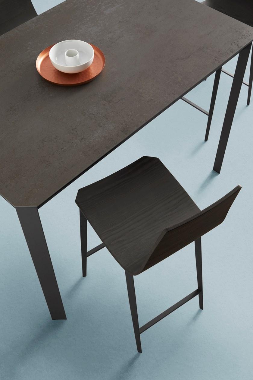 MOBLIBERICA Высокий деревянный табурет с подставкой для ног Salt sun-id-1491903 - Вид №3