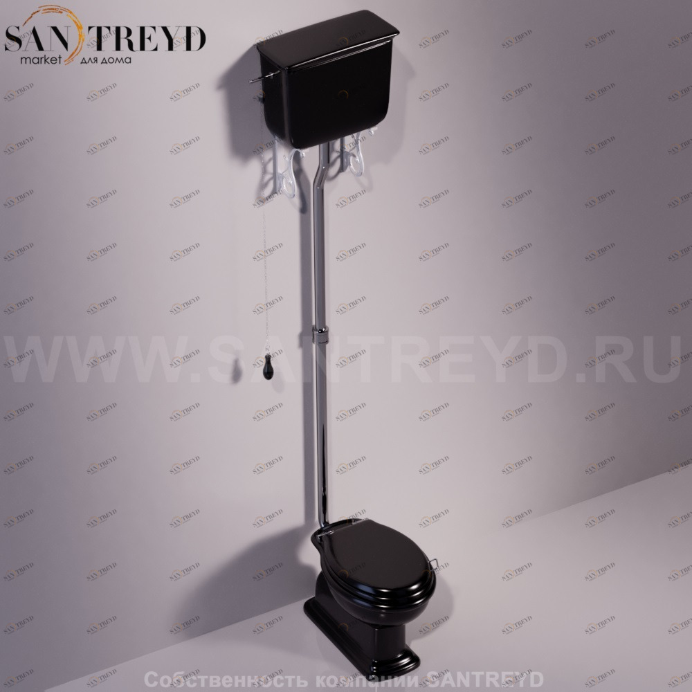 LA06NERO Бачок для унитаза Черный Simas Lante Италия