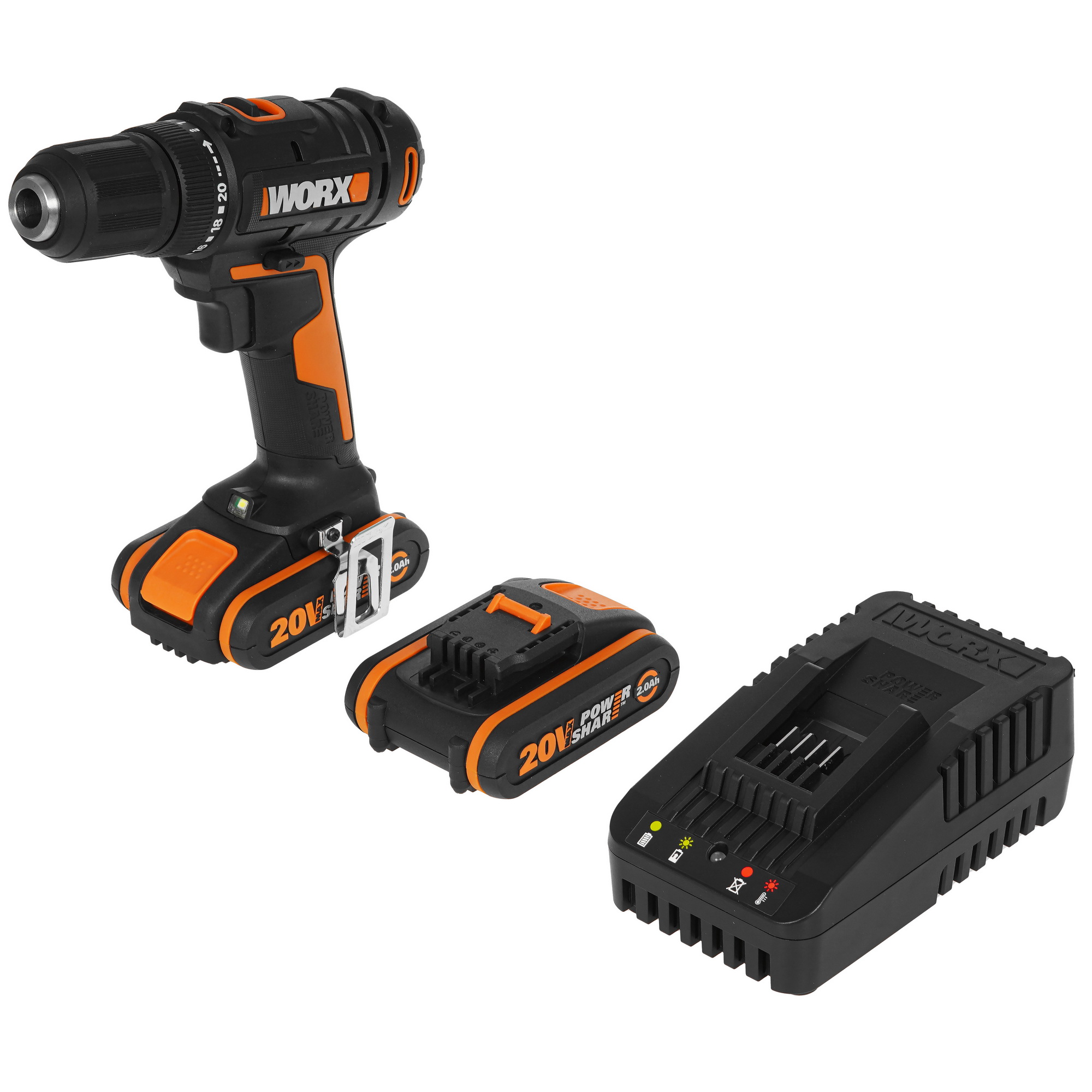 Дрель-шуруповерт Worx WX108 PowerShare 20V 9083042 STDN-0135670 - Вид №1