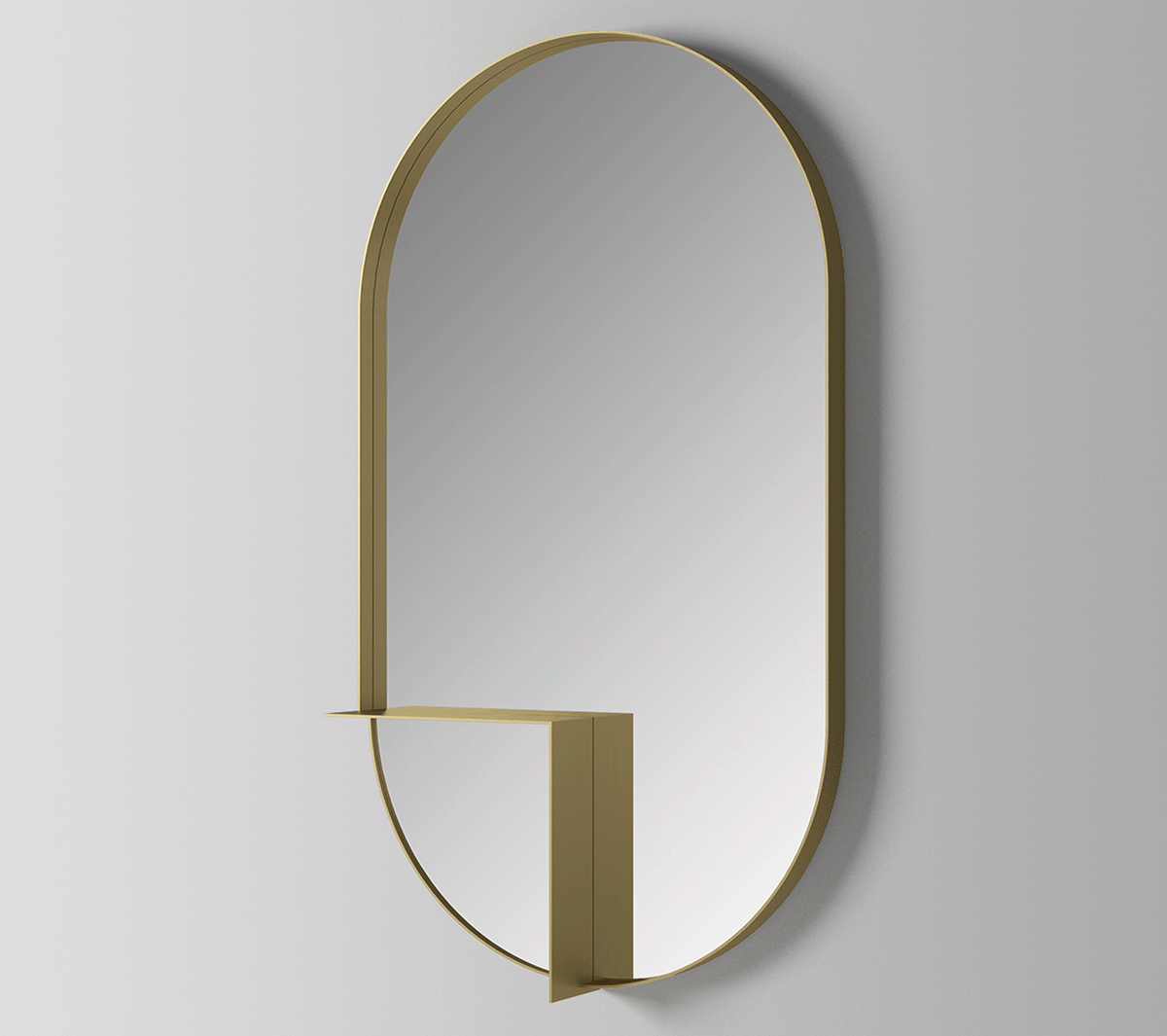 Ex.T Nouveau Shelf Mirror Настенное зеркало с полкой EXNOUSPOVALSX/OT