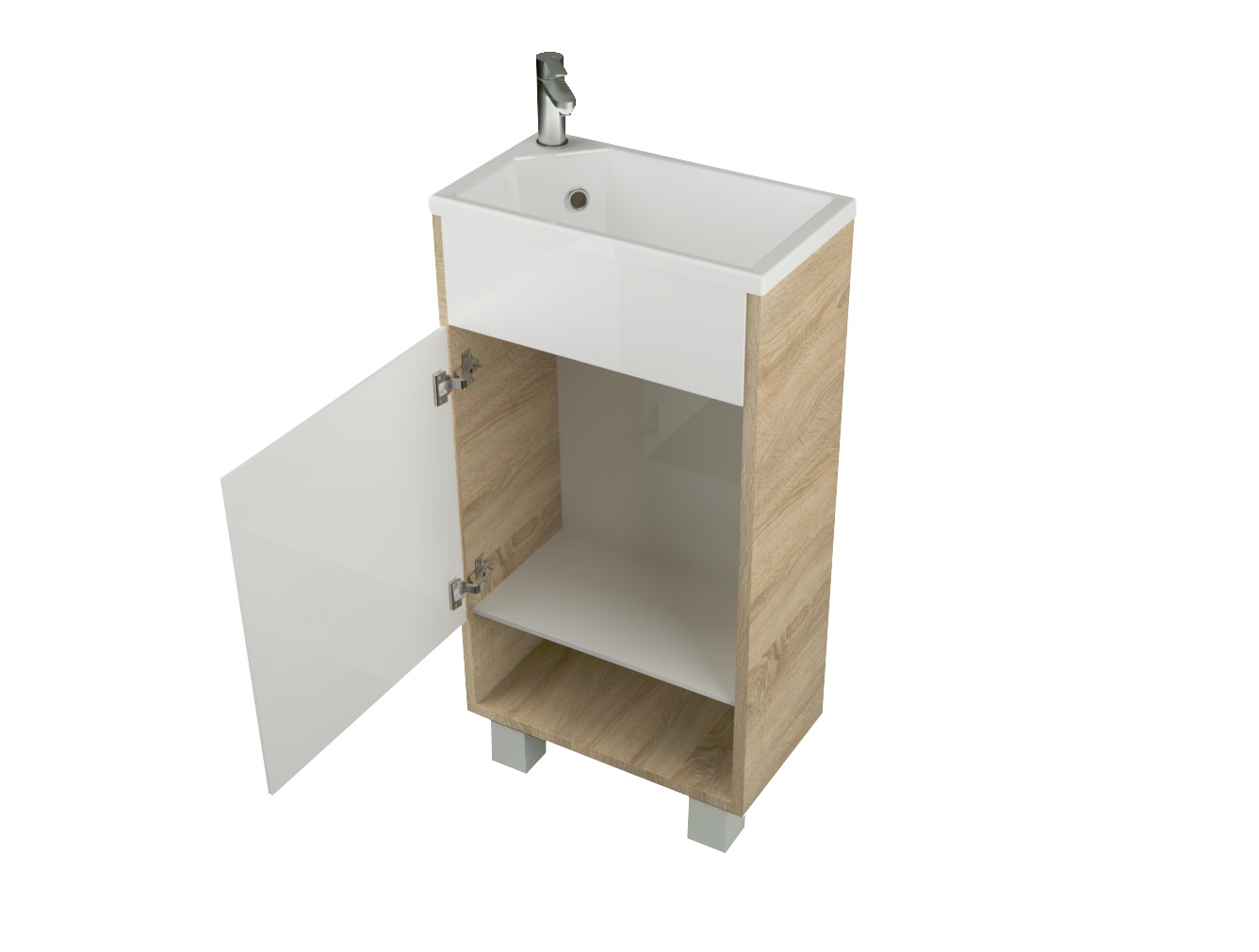 У85922 Тумба с раковиной Lira 40Н 1д. Дуб Сонома 1 Marka Lira