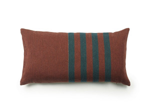 Прямоугольная подушка из льна и шерсти