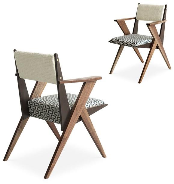 Essential Home Стул из орехового дерева с подлокотниками La dolce vita sun-id-1479027 - Вид №5