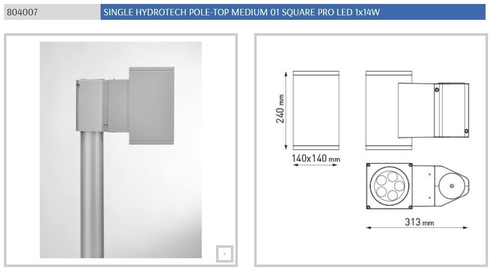 PUK Светодиодный уличный фонарь из литого под давлением алюминия Hydrotech sun-id-1465341 - Вид №22