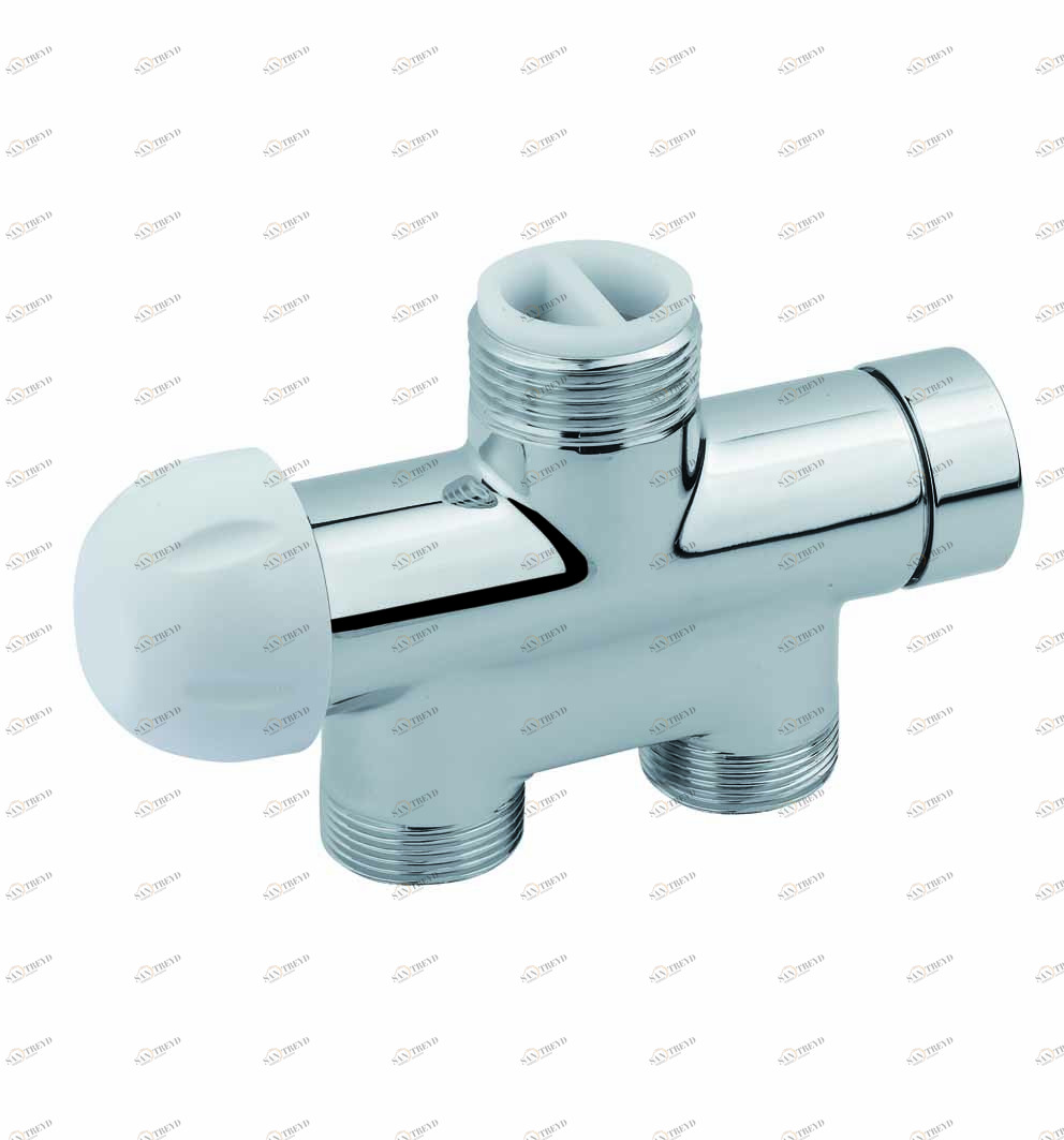 Carlo Poletti V86500JTKM Клапан термостатический прямой, одно/двухтрубный с бай-пасс, с подключением медной или пластиковой трубы. Межосевое расстояние 40 мм. Клапан, совместимый с системой ТКМ 