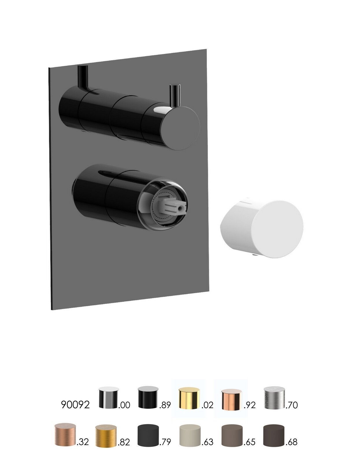 Встраиваемый однорычажный смеситель для душа с переключателем Rubinetterie Frattini Narciso S ARCH-00138952 - Вид №8