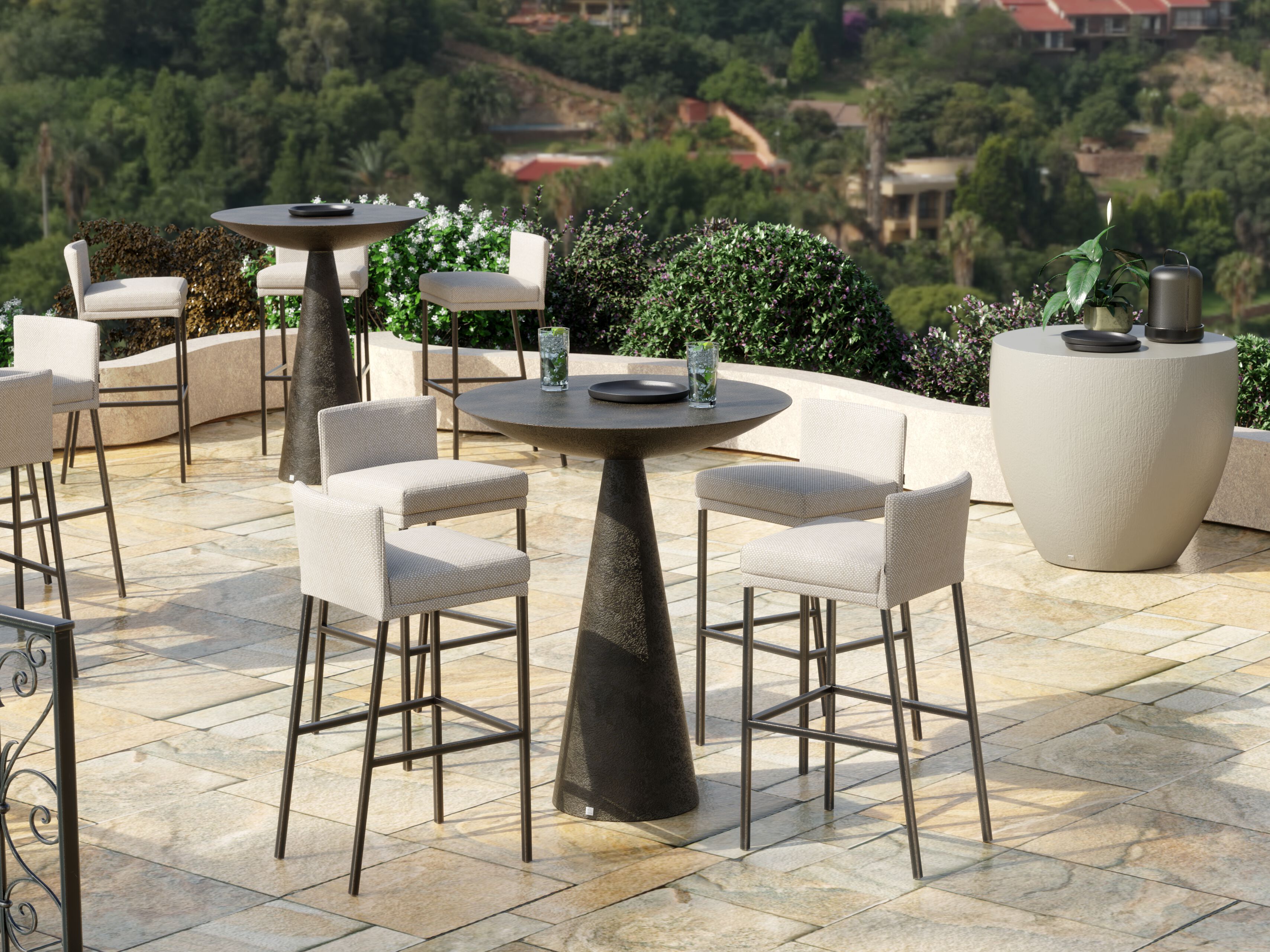 Высокий садовый стол из стекловолокна GANSK океан ARCH-00050162 - Вид №7