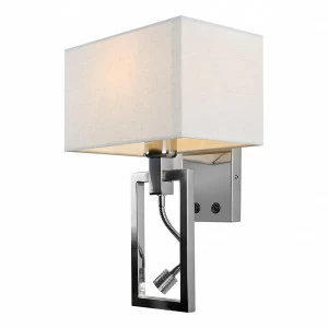 Бра с абажуром и лампой для чтения белое Play BJ002 CR ILAMP PLAY 00-3949127 Белый;хром