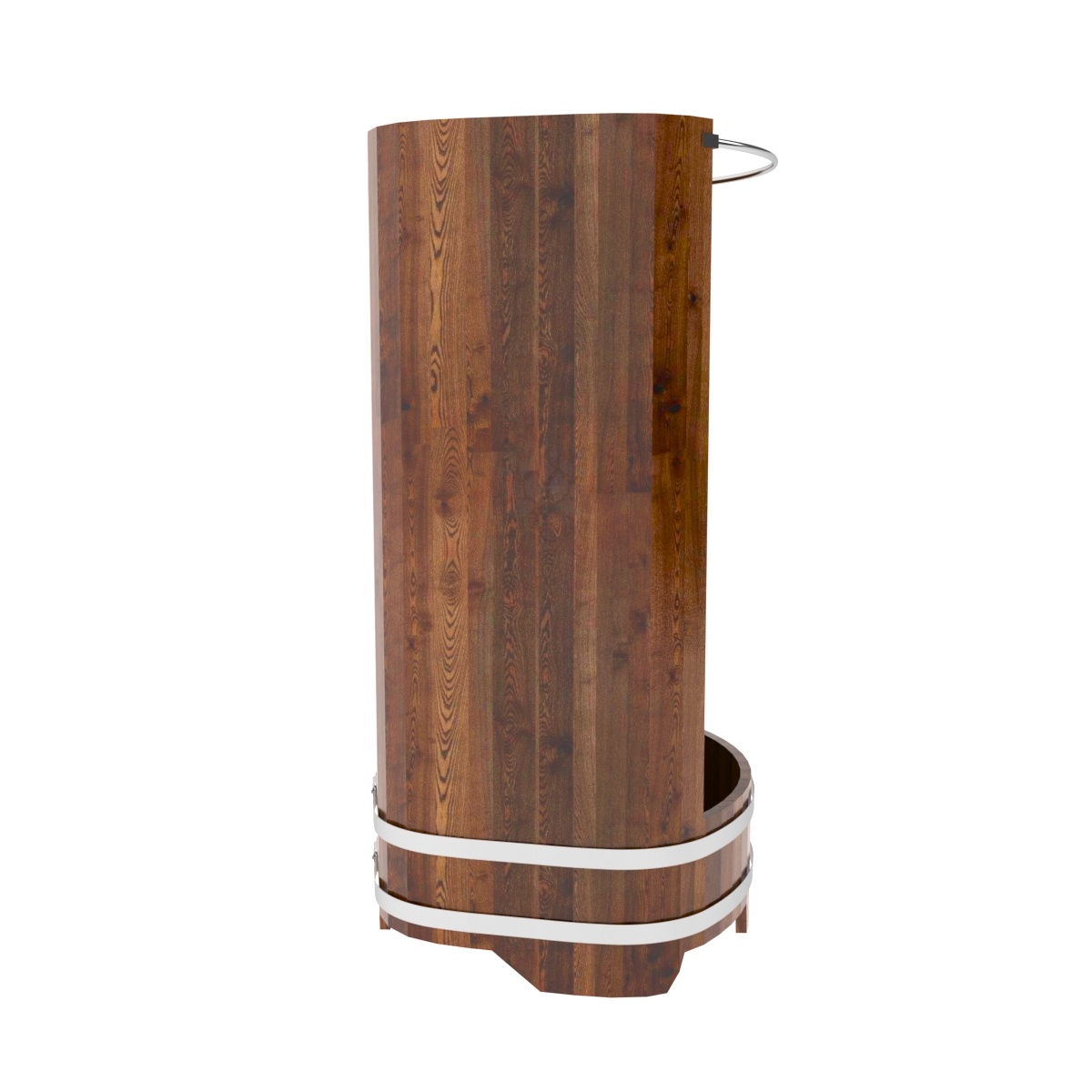 1848 Душевая кабина большая с держателем для шторки мореная премиум Alyarus  - Вид №1