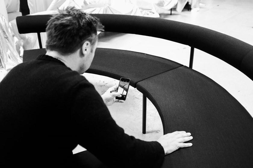 Offecct Изогнутый диван из ткани Font sun-id-1374797 - Вид №2