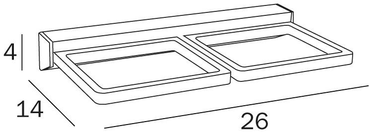 INDA® Полка для ванной New europe A4910m - Вид №1