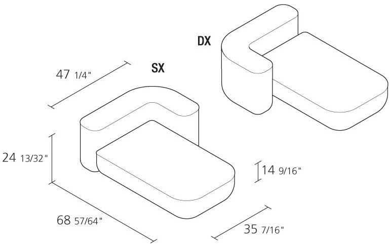 Alias Мягкая кушетка из ткани Okome sofa sun-id-1436785 - Вид №2