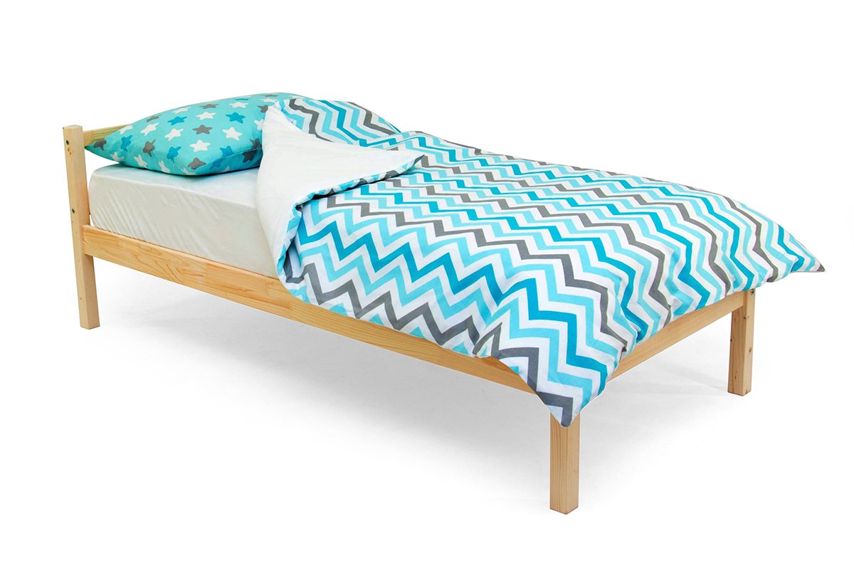 Детское постельное белье "Звезды-зигзаги" бирюзовый, графит, белый, фон голубой БЕЛЬМАРКО  327385 Голубой Santreyd  - Вид №1