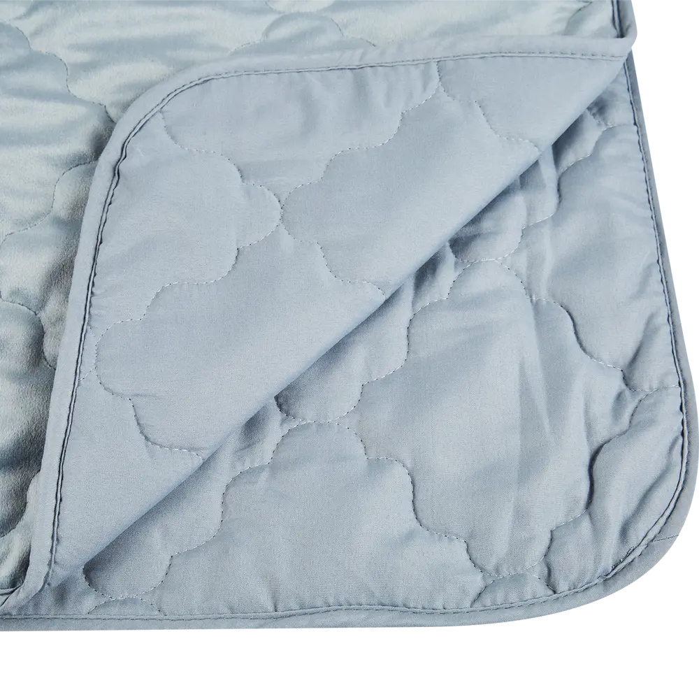 Покрывало Ромб 220x240 см бархат цвет серо-голубой Бельвита STLM-2176374 - Вид №2