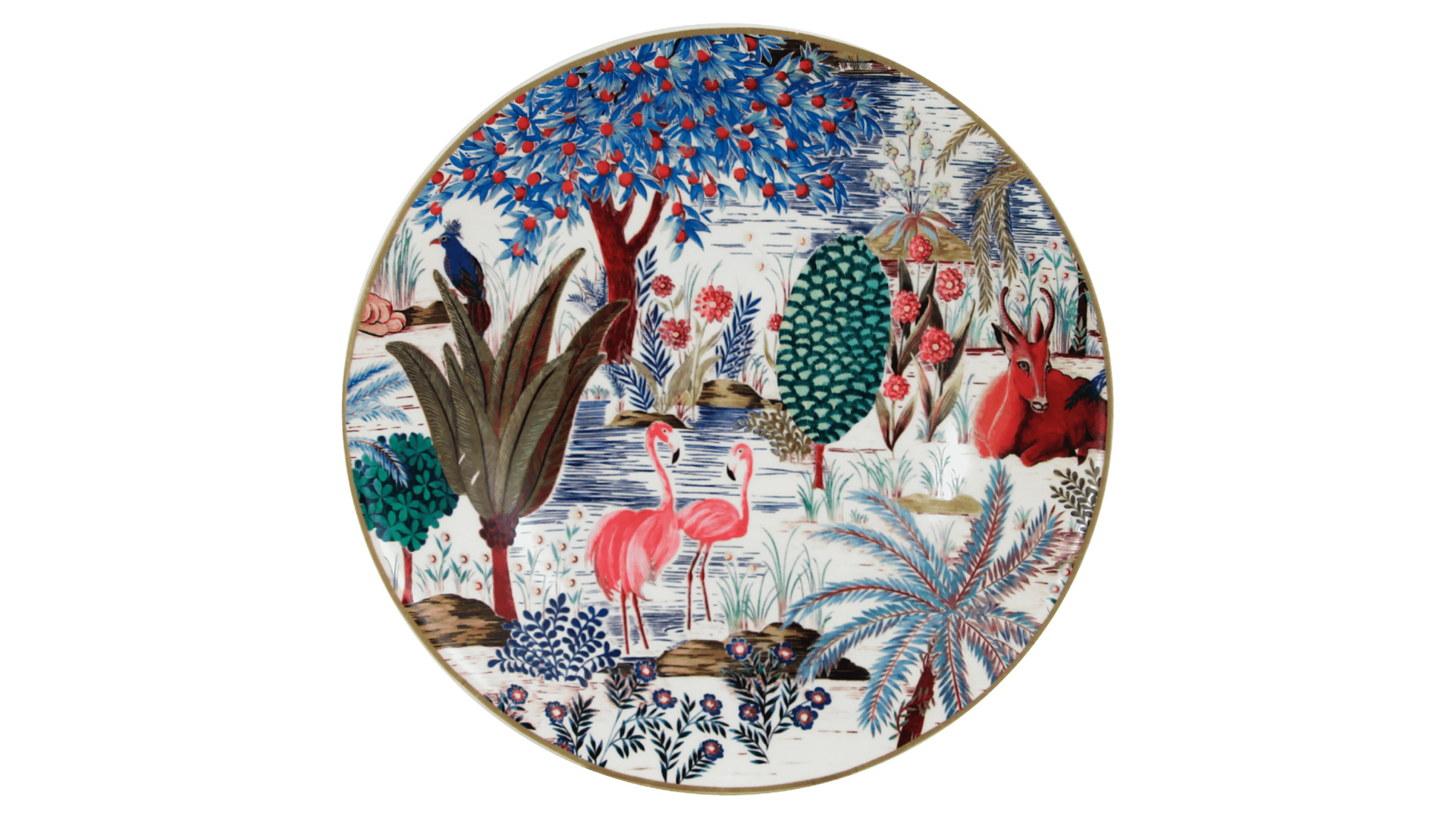 10659022 Gien Тарелка суповая Gien Дворцовый сад 22см, фаянс Фаянс  - Вид №1