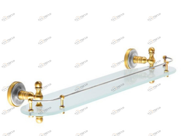 Полка MIGLIORE Mirella ML.MRL-M050.CRDO, хром/золото 