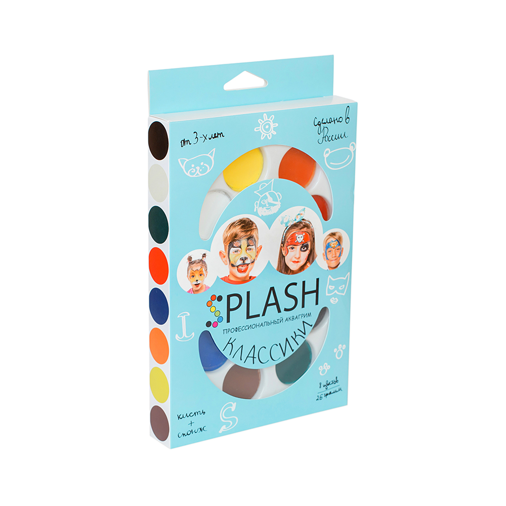 060101 Аквагрим детский 8 цв. Классики SPLASH 