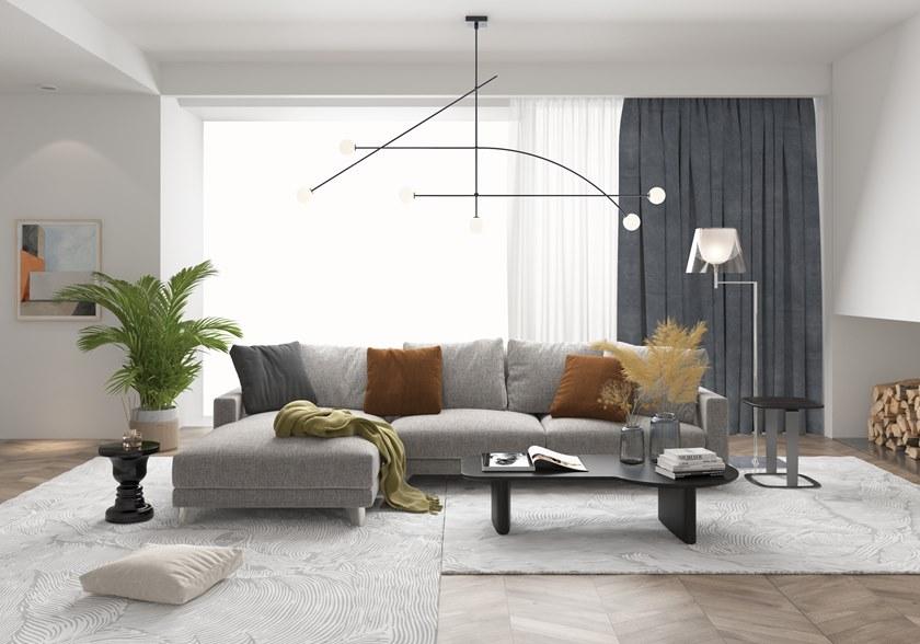 Grado Design 3-х местный тканевый диван с шезлонгом Pent Pen-sf-lc - Вид №3