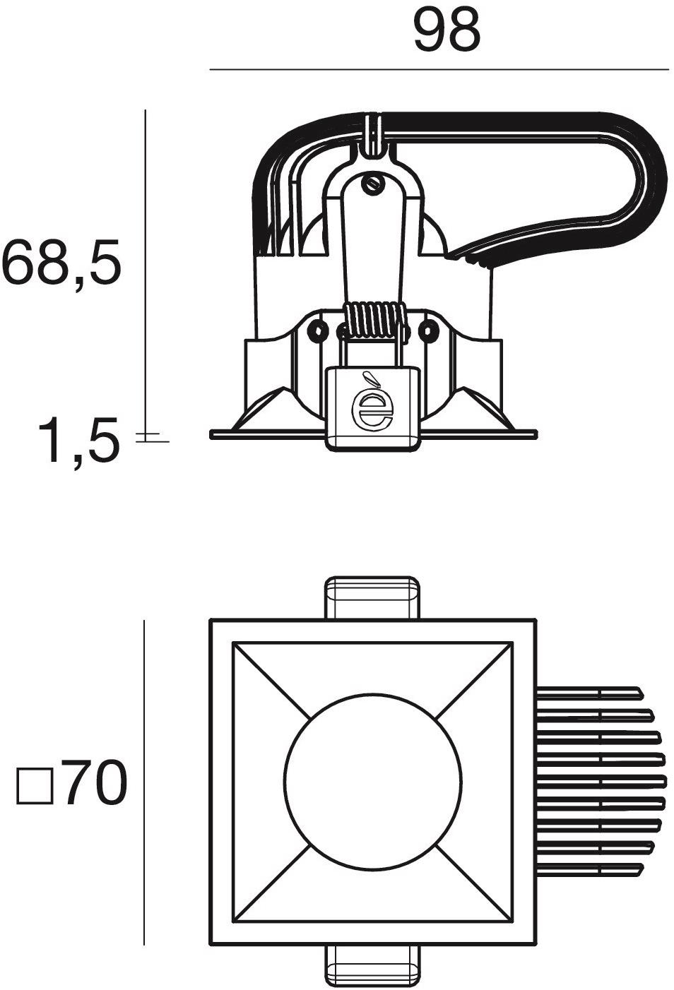Linea Light Group Квадратный светодиодный точечный светильник из алюминия sun-id-1348455 - Вид №4
