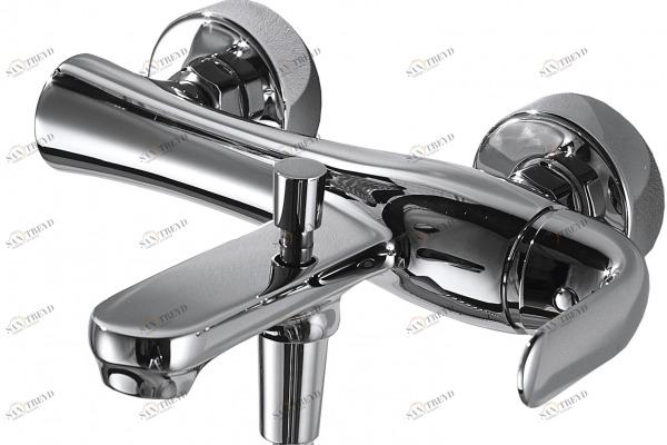 Смеситель для ванны с коротким изливом БЕЗ аксессуаров FLOW F671105C-01 bravat