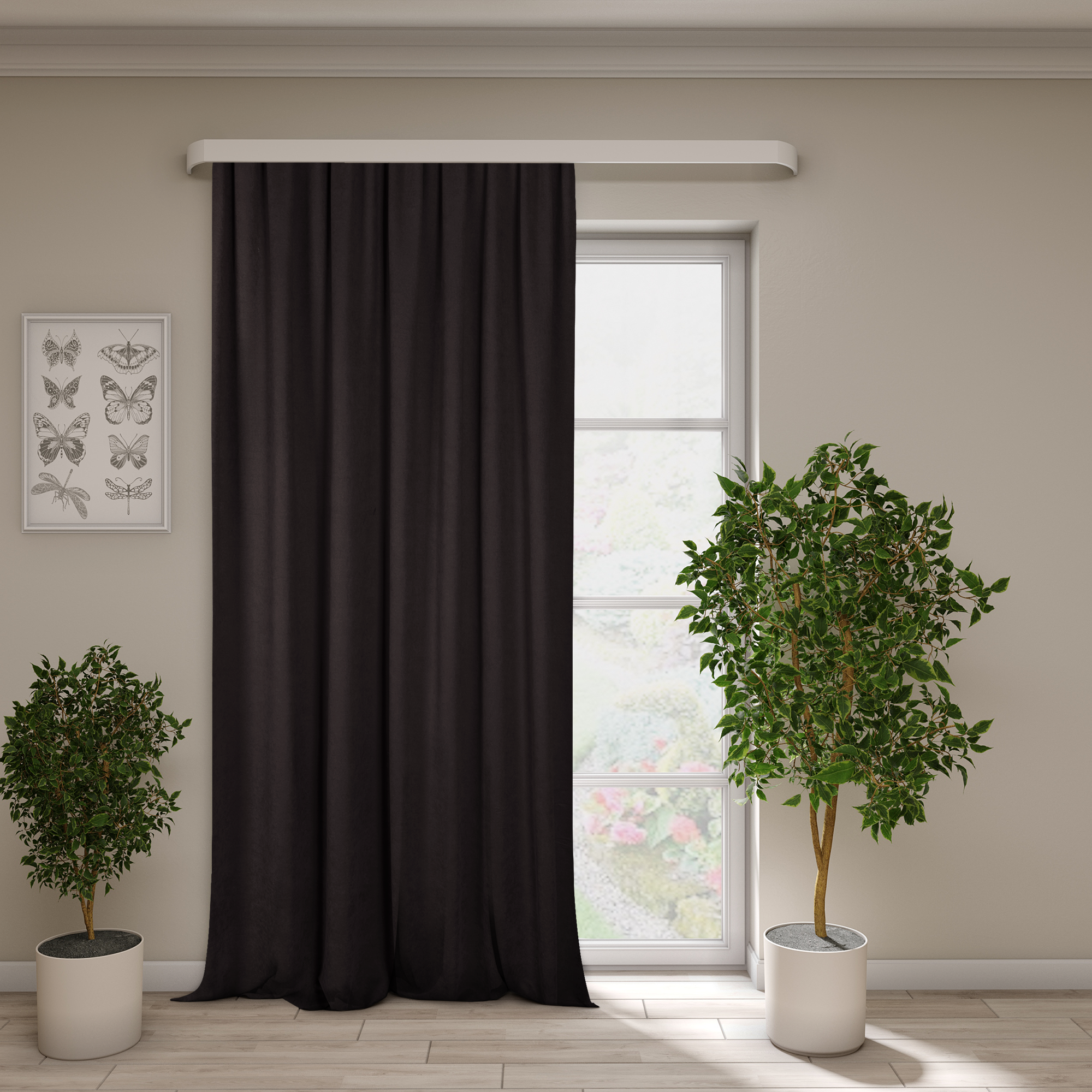 Ткань канвас портьерная ТОРГОВЫЙ ДОМ ТЕКСТИЛЬ, цвет венге, 300 см 82623603 STLM-0032039 - Вид №2