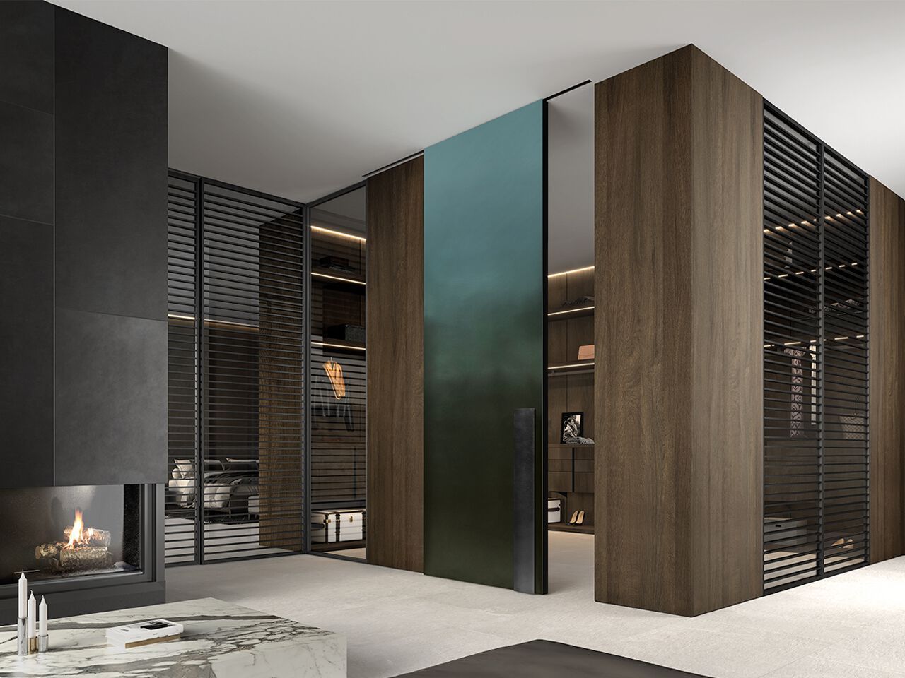 Система фиксированных и раздвижных дверей с металлическим покрытием BARAUSSE двери Baraussesphere ARCH-00147006 - Вид №1