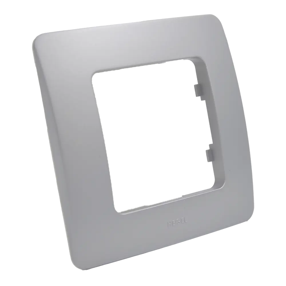 Рамка для розеток и выключателей Hegel 1 пост цвет серебро STLM-2167646 - Вид №1