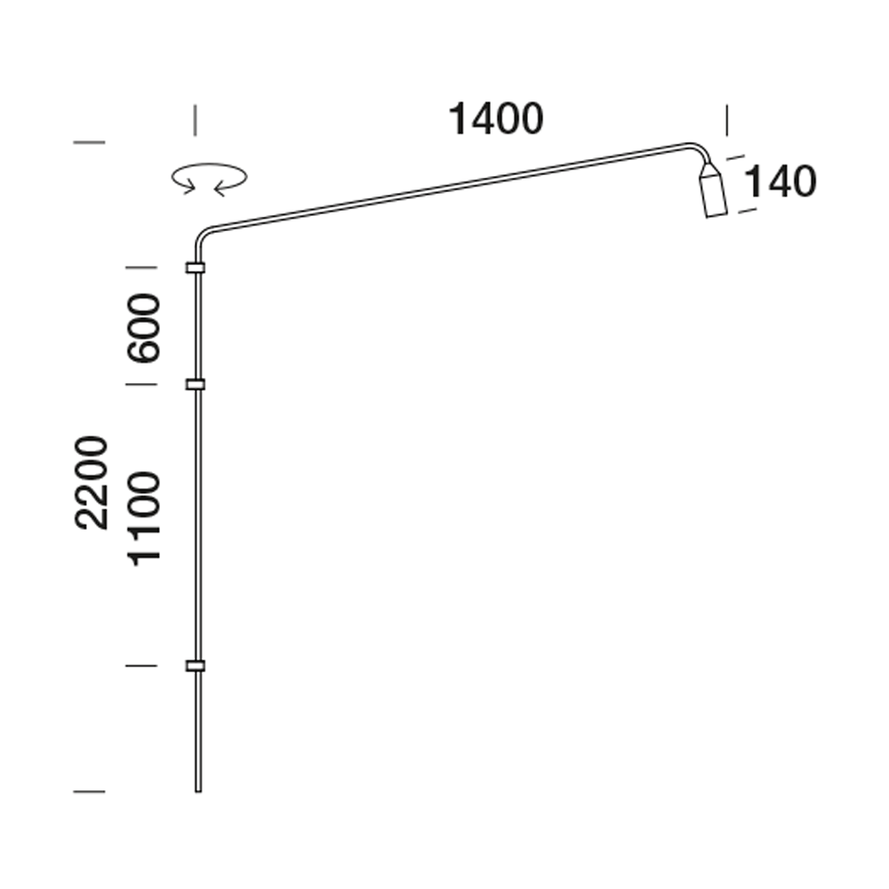 3010316 Подсветка стены Platek FLAMINGO 2.0 Applique  FLAMINGO 2.0 2160 mm - 1 COB 3000K 76°  - Вид №10