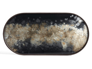 Стеклянный овальный лоток