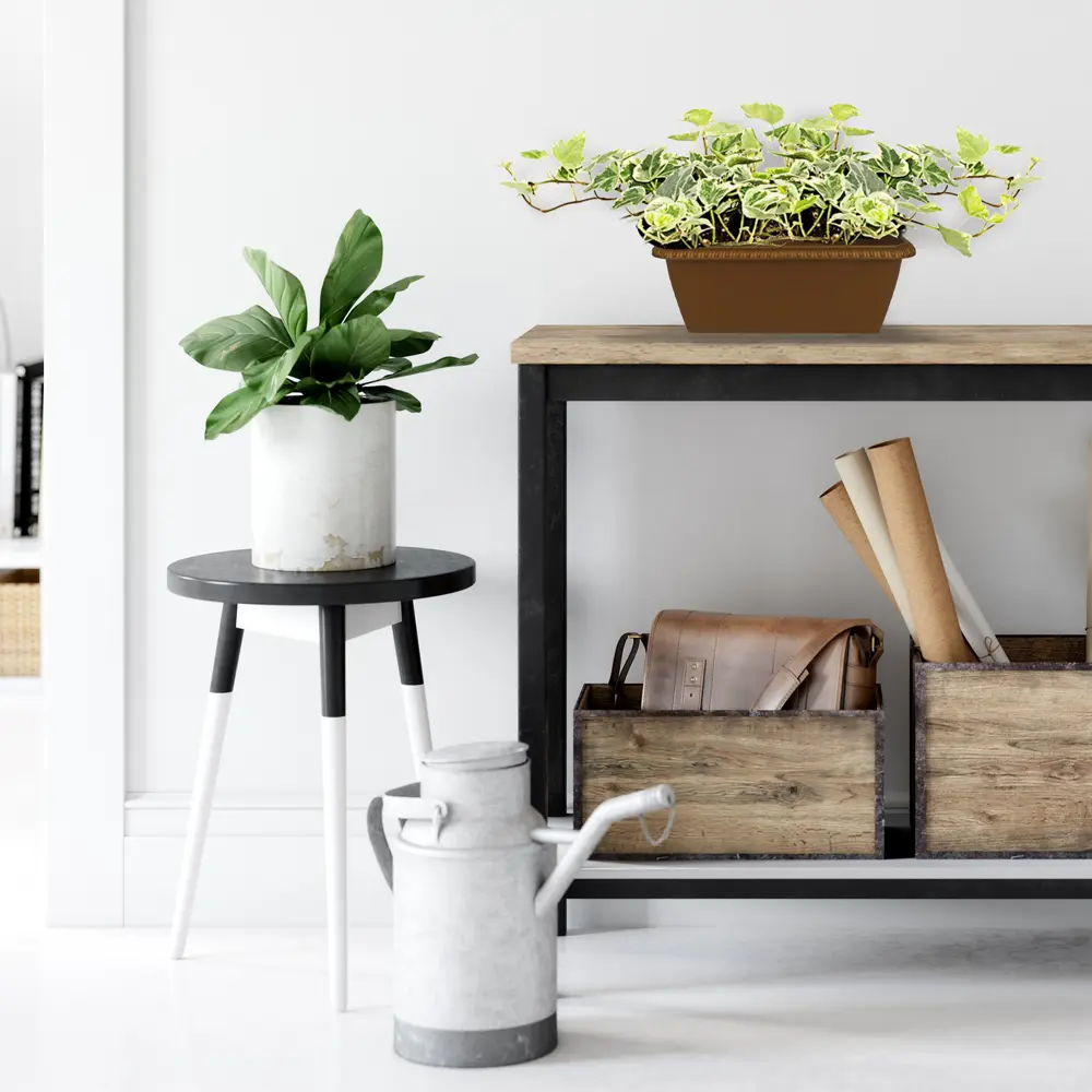 Ящик балконный Жардин 40x20x15 см v12 л пластик коричневый ТЕК.А.ТЕК STLM-2159822 - Вид №1